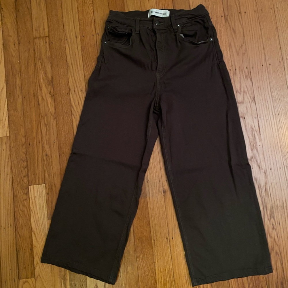 Reformation wide leg crop